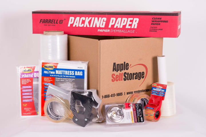 packing supplies at apple self storage