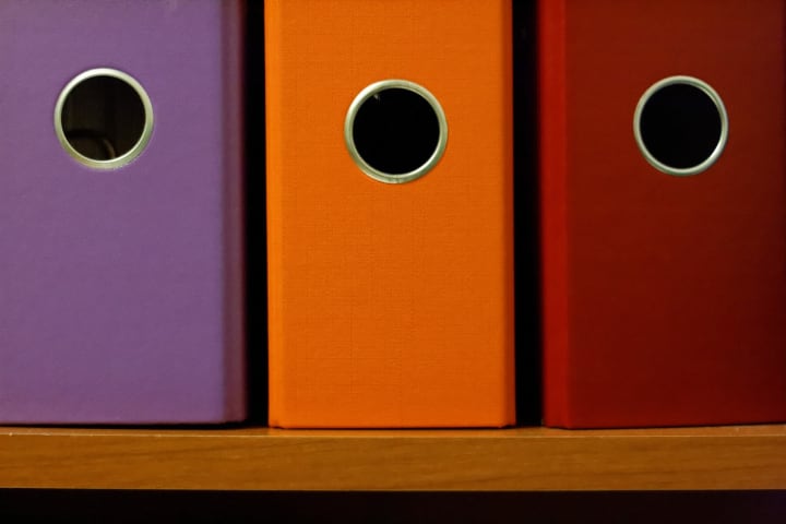 coloured binders