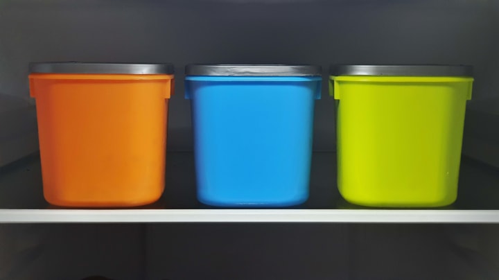 colour coded bins