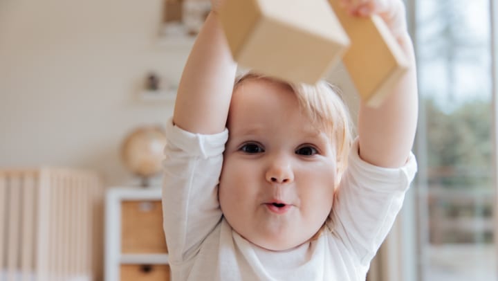 Child helping declutter